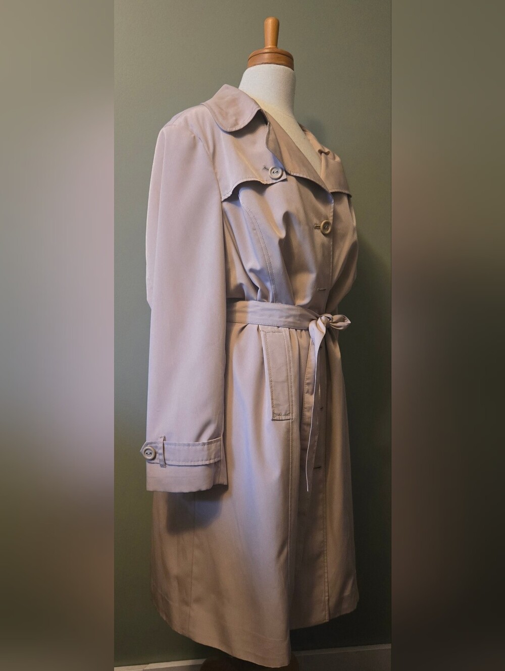 Additon Elle Women's Trench Coat in Light Taupe